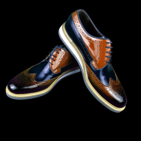 Business Casual Brown Leather Dress Shoes for Men main image 4